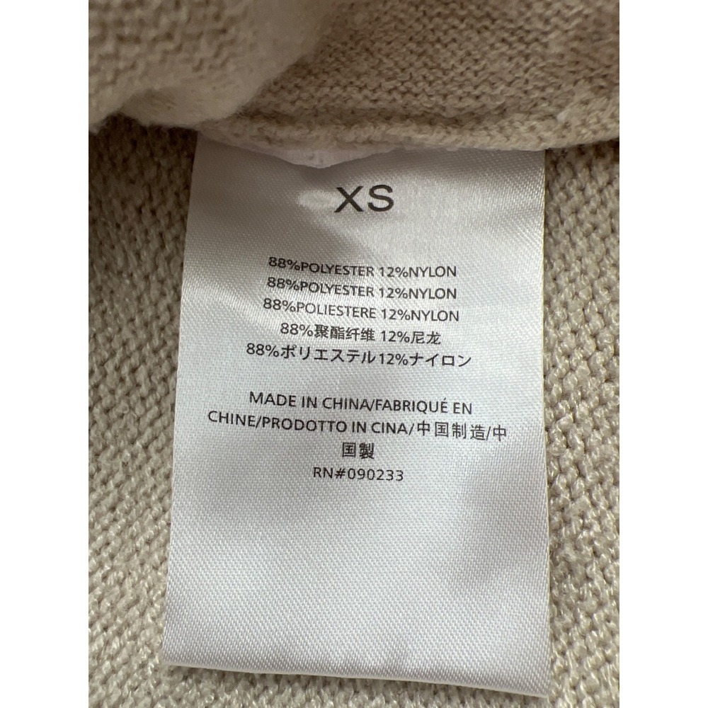 Fear of God Essentials Cardigan Womens XS Beige Zip Up Minimal Logo Cozy - Picture 11 of 13